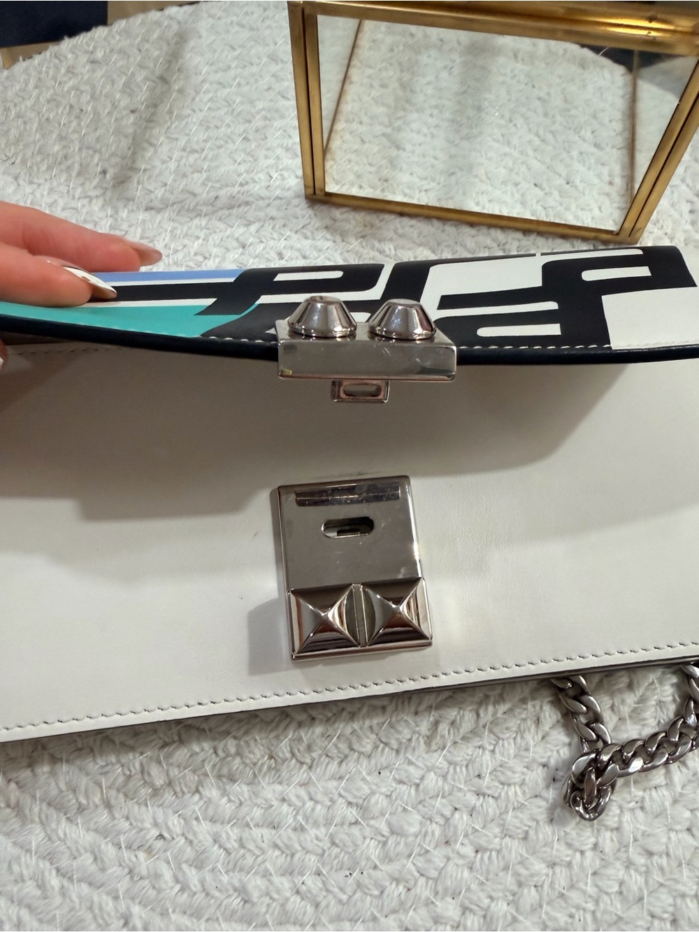 PRADA Elektra Wallet on Chrome Chain Printed Leather - With PRADA Dustie✨ - Picture 12 of 14
